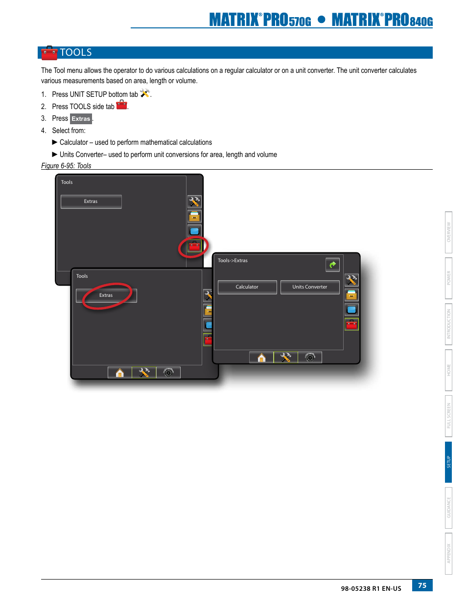Tools | TeeJet Matrix Pro 840G User Manual User Manual | Page 82 / 127
