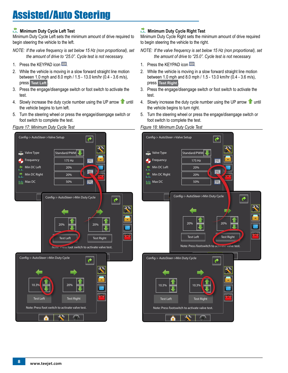Assisted/auto steering | TeeJet Matrix Pro 840G Assisted/Auto Steering Setup User Manual | Page 10 / 21