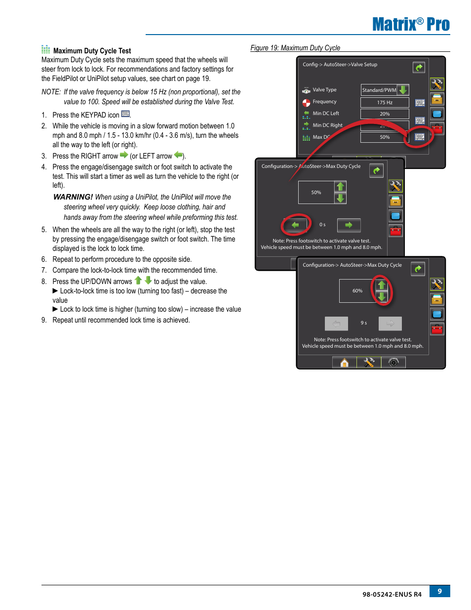 Matrix | TeeJet Matrix Pro 840G Assisted/Auto Steering Setup User Manual | Page 11 / 21