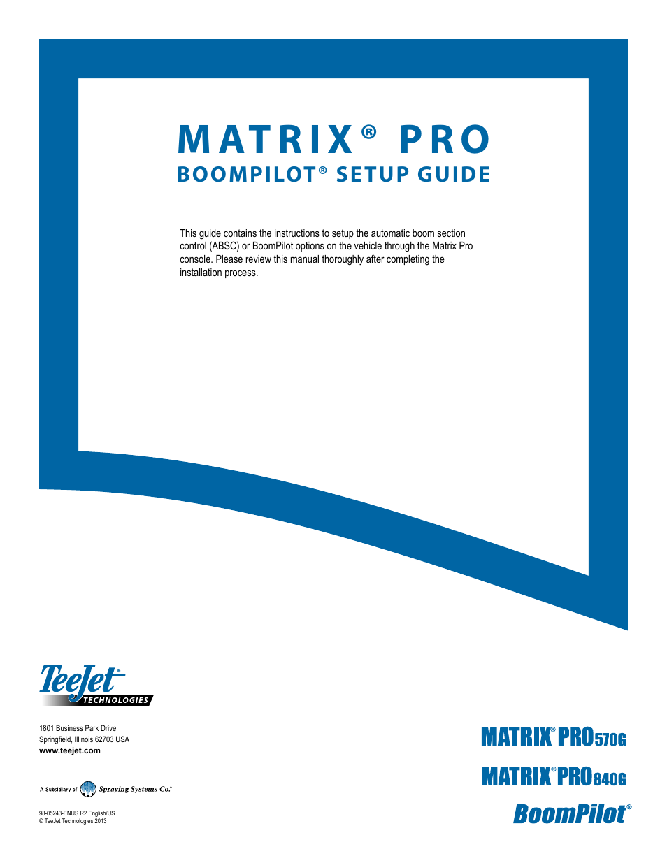 Boompilot® setup guide | TeeJet Matrix Pro 840G BoomPilot Setup User Manual | Page 16 / 16
