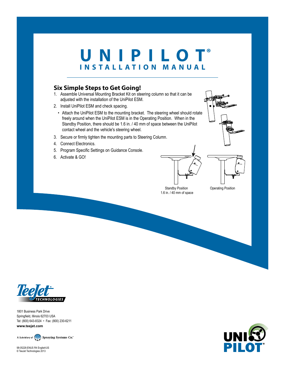 TeeJet UniPilot User Manual | Page 20 / 20