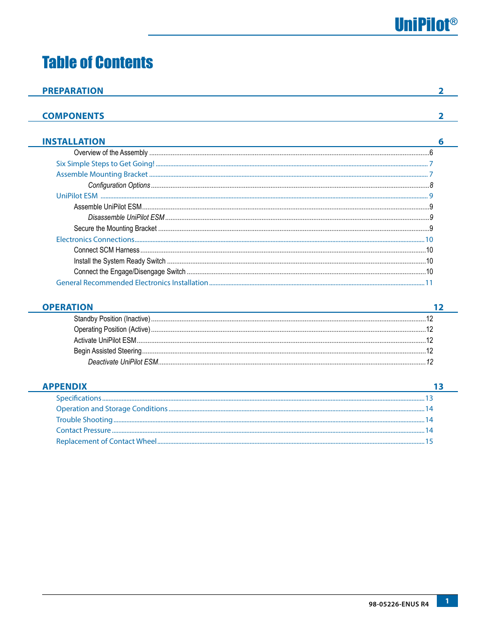 TeeJet UniPilot User Manual | Page 3 / 20