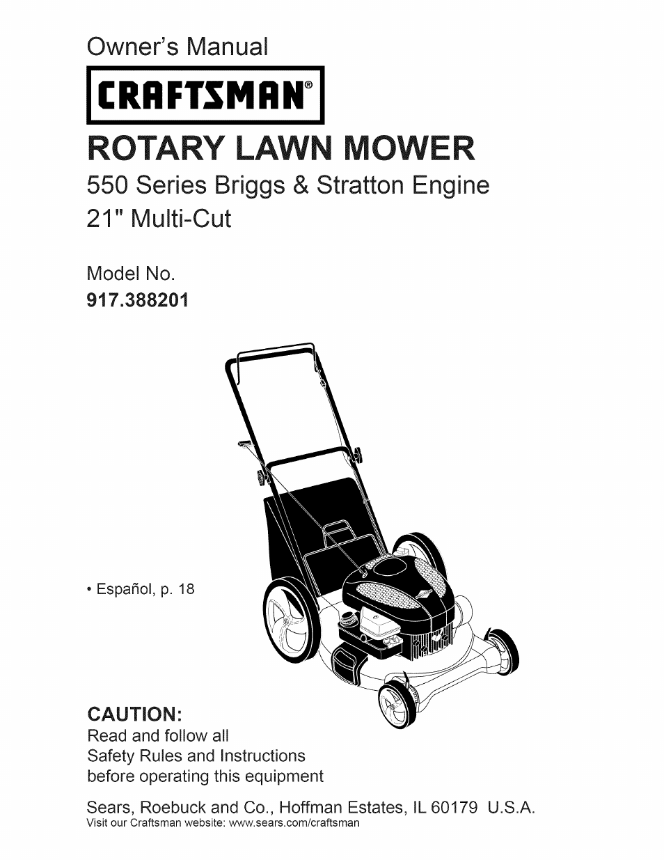 Craftsman 917.388201 User Manual | 44 pages