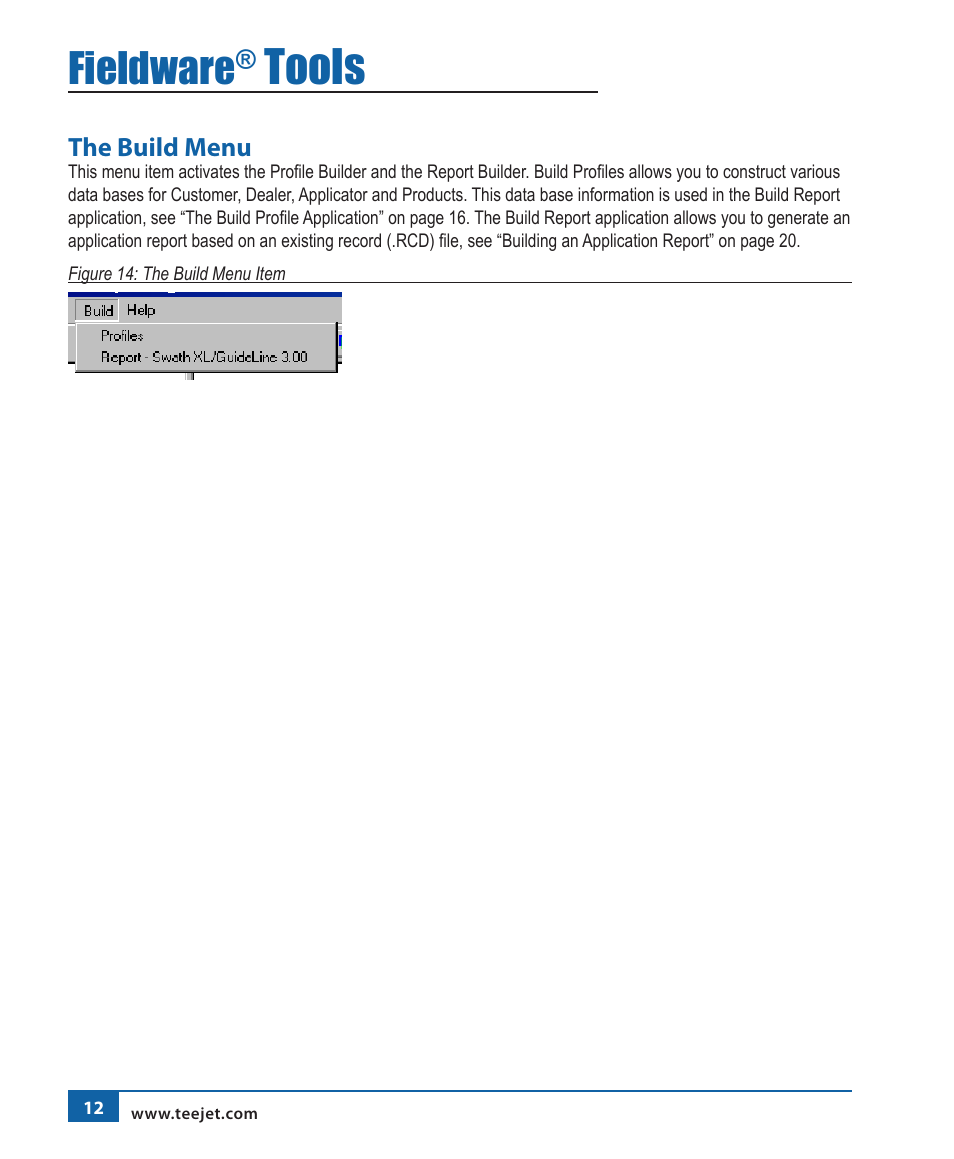 Tools, Fieldware | TeeJet Fieldware Tool User Manual | Page 16 / 48