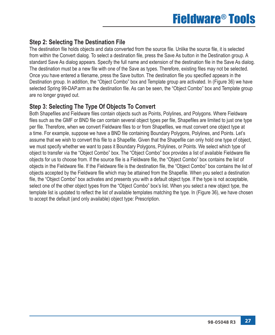 Fieldware, Tools | TeeJet Fieldware Tool User Manual | Page 31 / 48