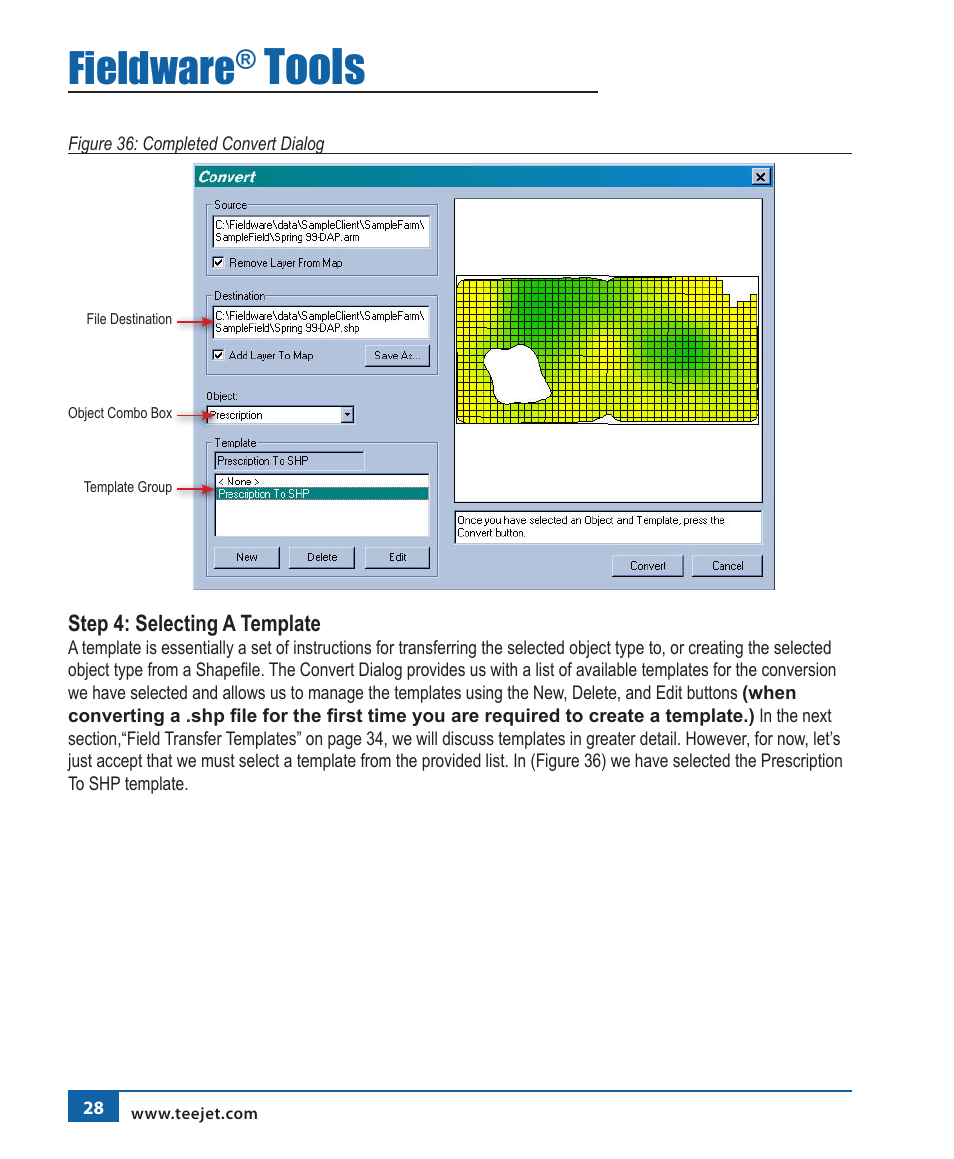 Tools, Fieldware | TeeJet Fieldware Tool User Manual | Page 32 / 48