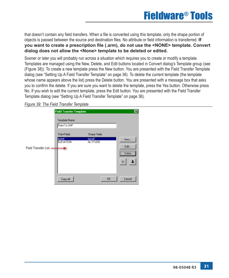 Fieldware, Tools | TeeJet Fieldware Tool User Manual | Page 35 / 48