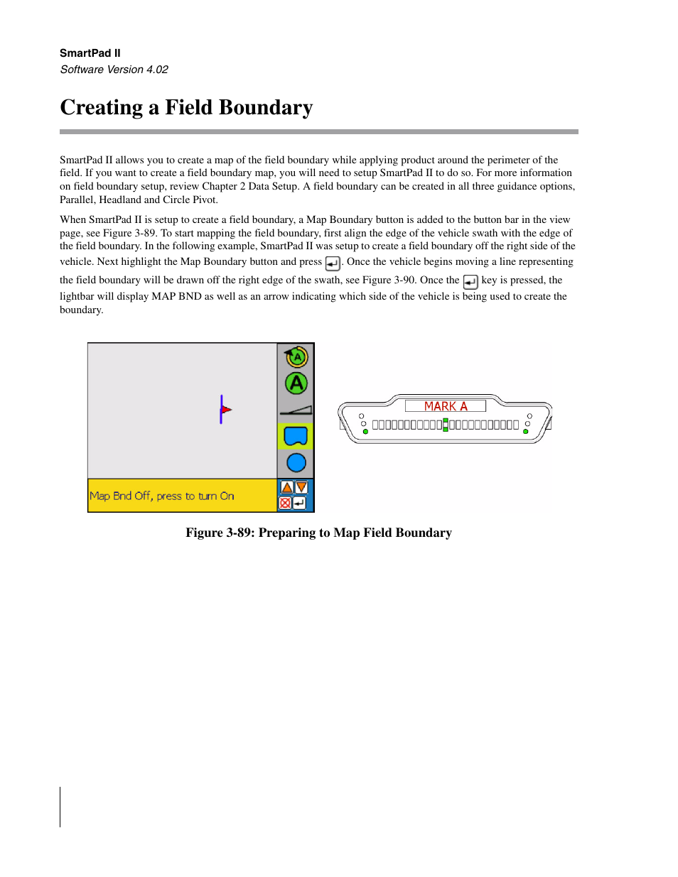 Creating a field boundary | TeeJet GuideLine SmartPad II User Manual | Page 118 / 198