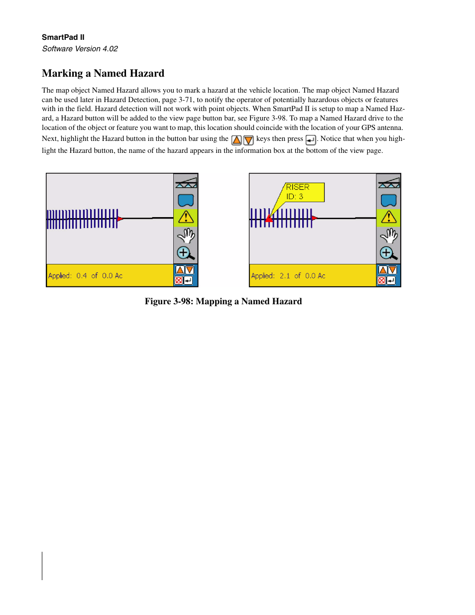 Marking a named hazard | TeeJet GuideLine SmartPad II User Manual | Page 124 / 198