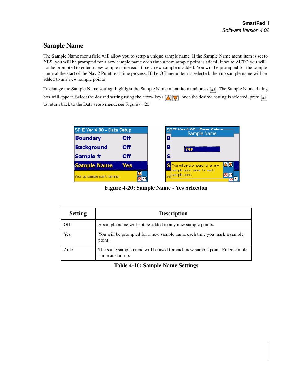 Sample name | TeeJet GuideLine SmartPad II User Manual | Page 151 / 198