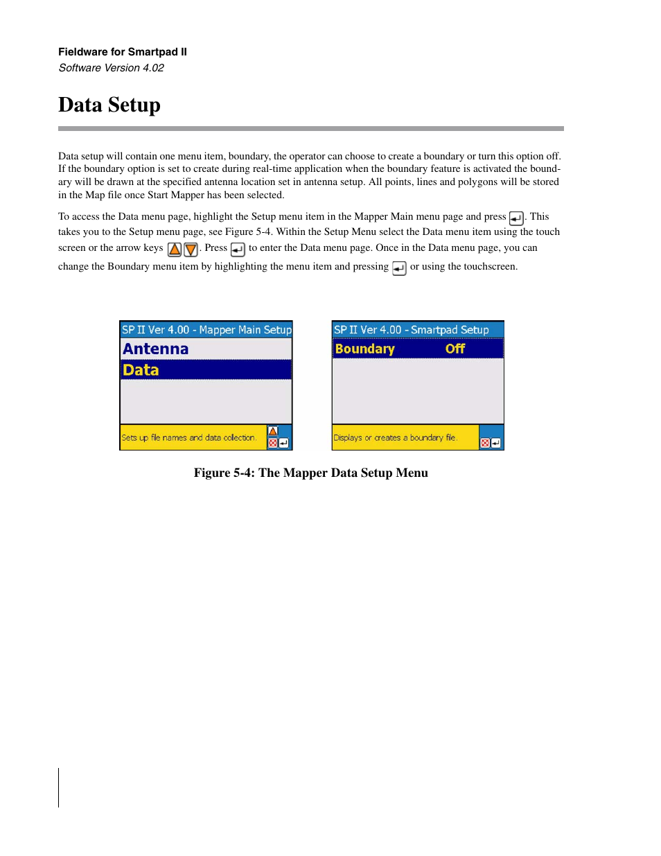 Data setup | TeeJet GuideLine SmartPad II User Manual | Page 176 / 198