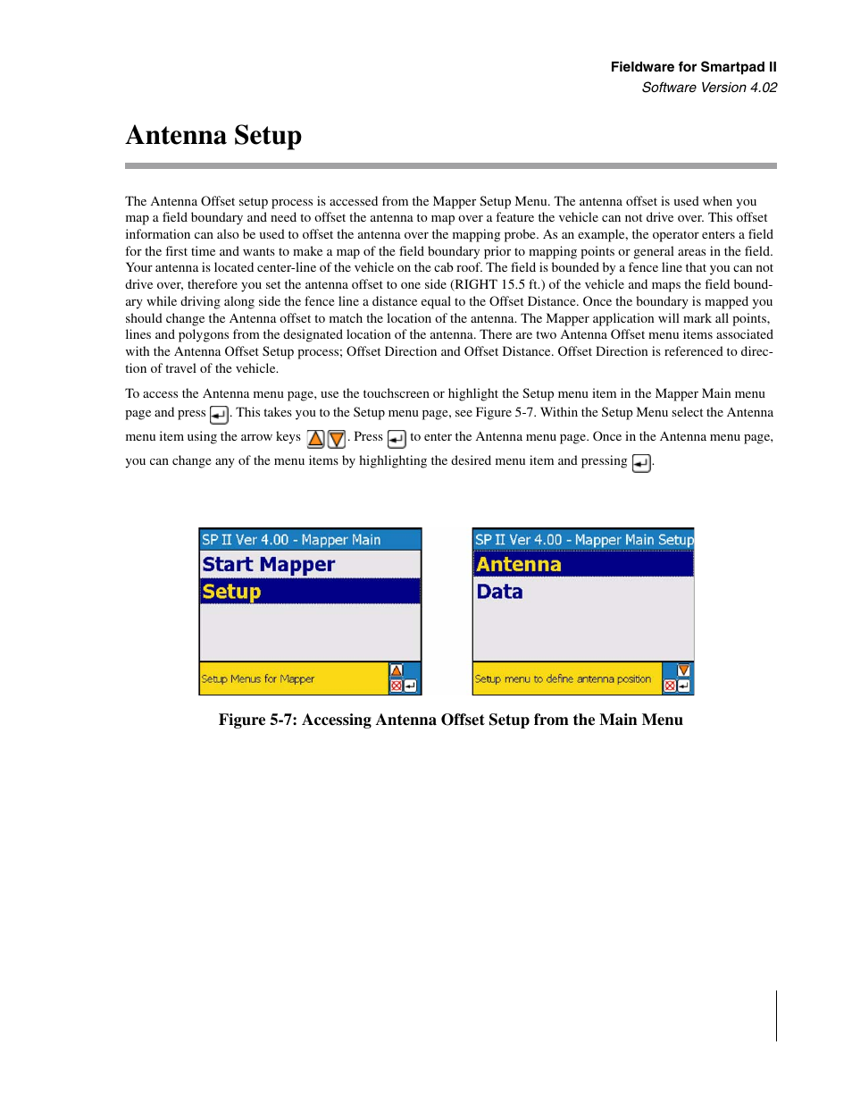 Antenna setup | TeeJet GuideLine SmartPad II User Manual | Page 179 / 198