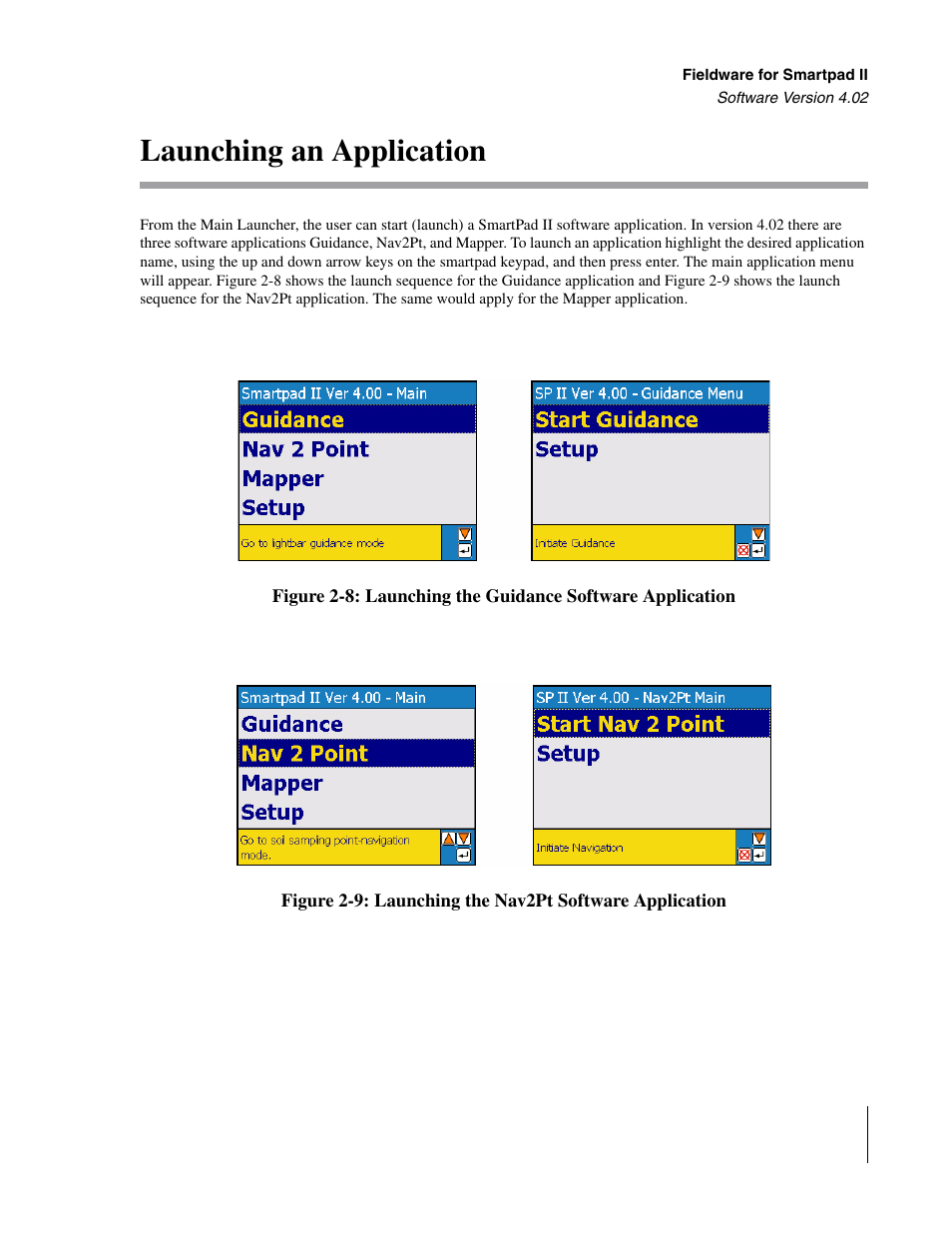 Launching an application | TeeJet GuideLine SmartPad II User Manual | Page 31 / 198