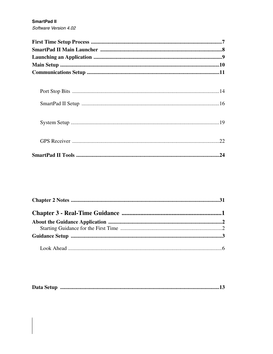 Chapter 3 - real-time guidance 1 | TeeJet GuideLine SmartPad II User Manual | Page 4 / 198