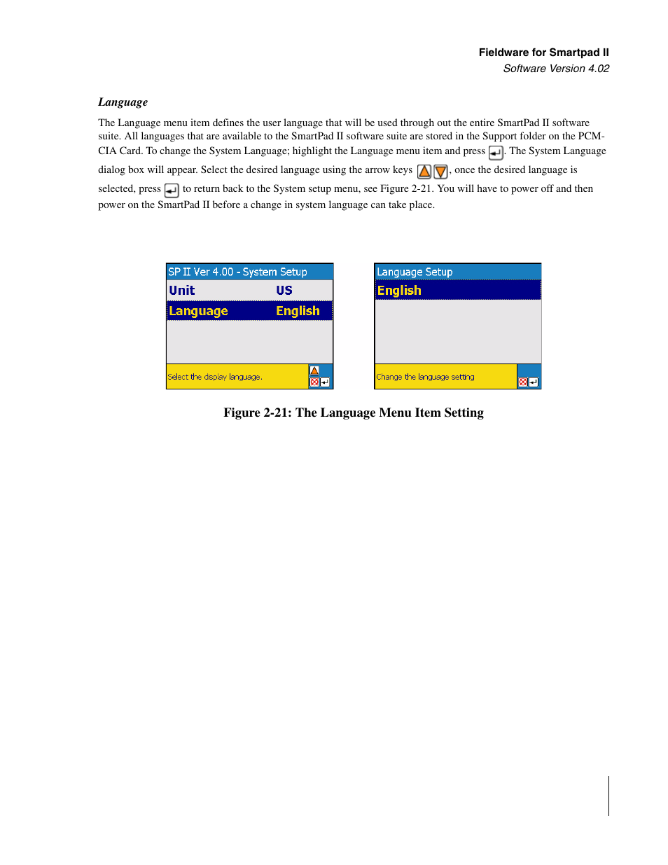 Language | TeeJet GuideLine SmartPad II User Manual | Page 43 / 198