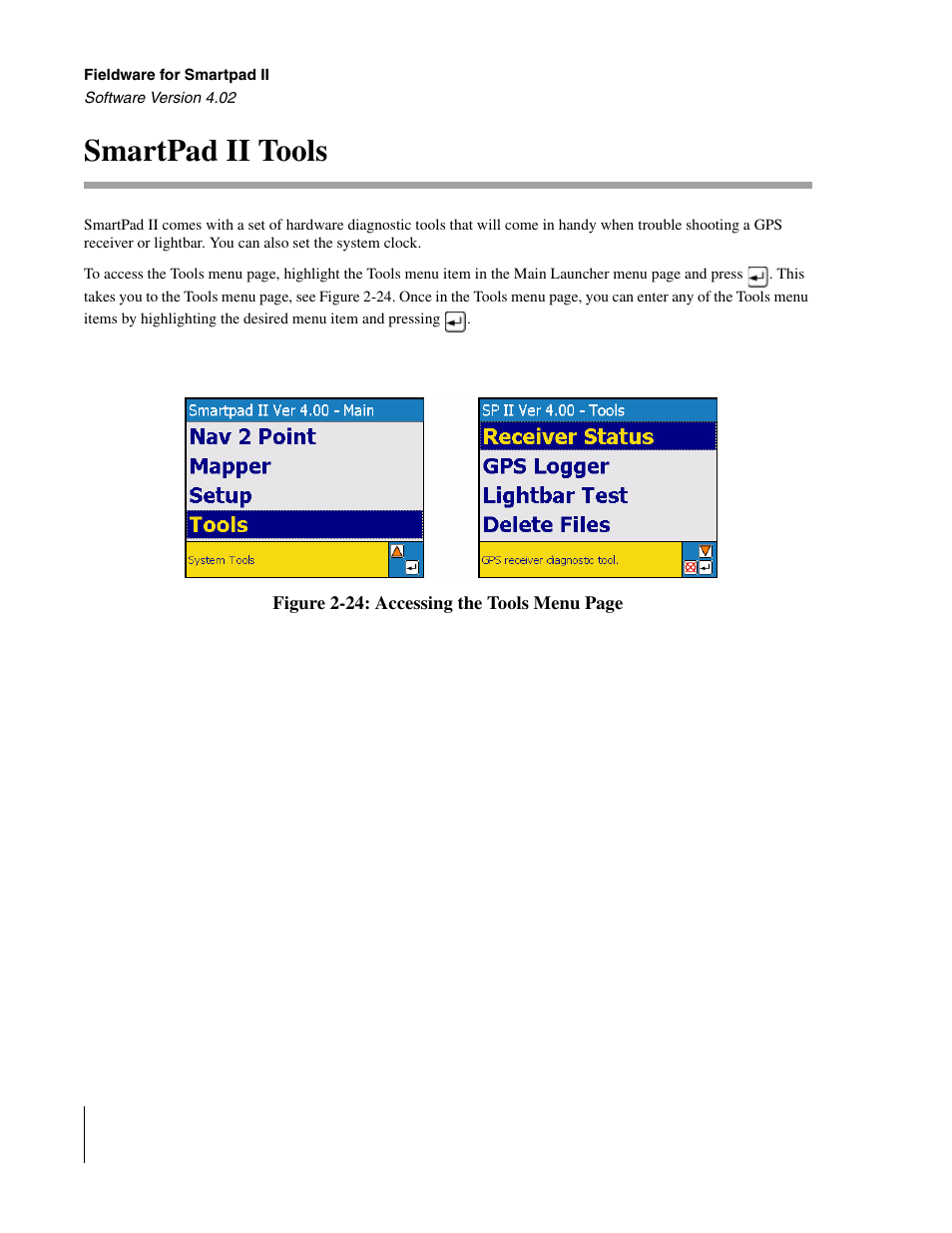 Smartpad ii tools | TeeJet GuideLine SmartPad II User Manual | Page 46 / 198
