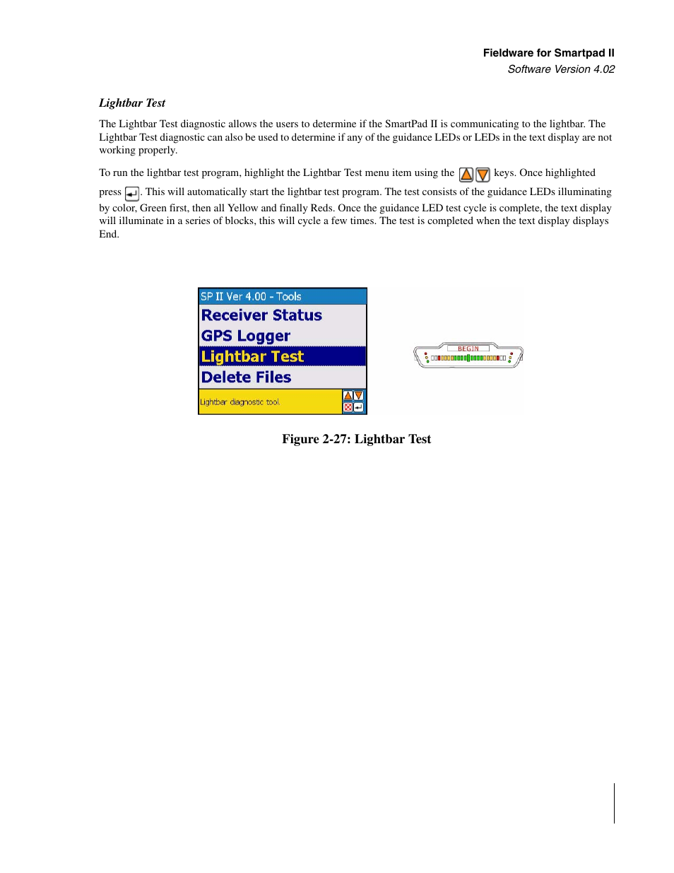 Lightbar test | TeeJet GuideLine SmartPad II User Manual | Page 49 / 198