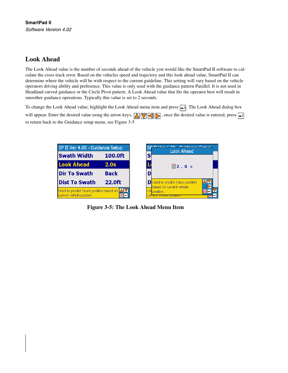 Look ahead | TeeJet GuideLine SmartPad II User Manual | Page 60 / 198