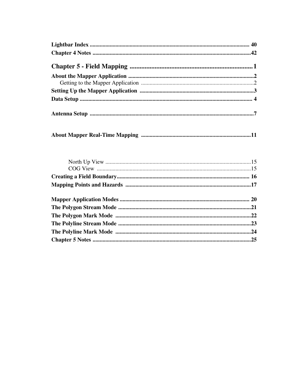 Chapter 5 - field mapping 1 | TeeJet GuideLine SmartPad II User Manual | Page 7 / 198