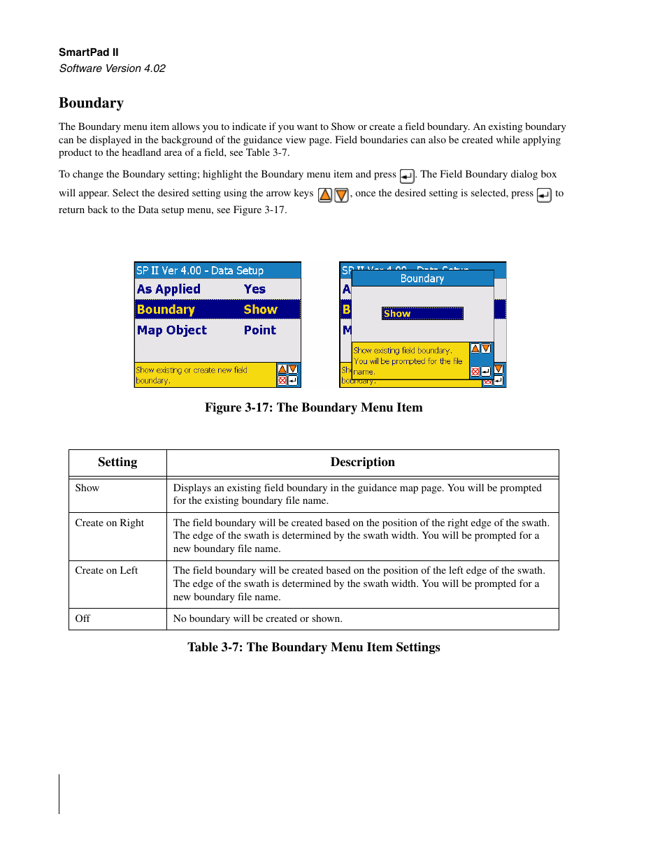 Boundary | TeeJet GuideLine SmartPad II User Manual | Page 70 / 198