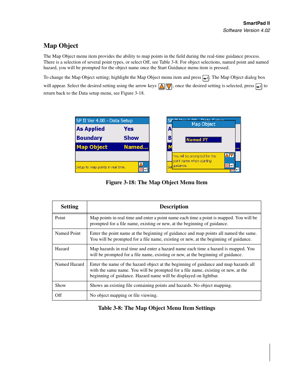 Map object | TeeJet GuideLine SmartPad II User Manual | Page 71 / 198