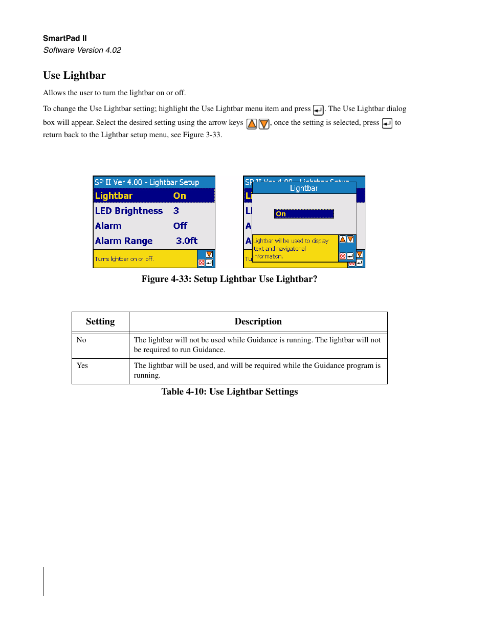 Use lightbar | TeeJet GuideLine SmartPad II User Manual | Page 80 / 198