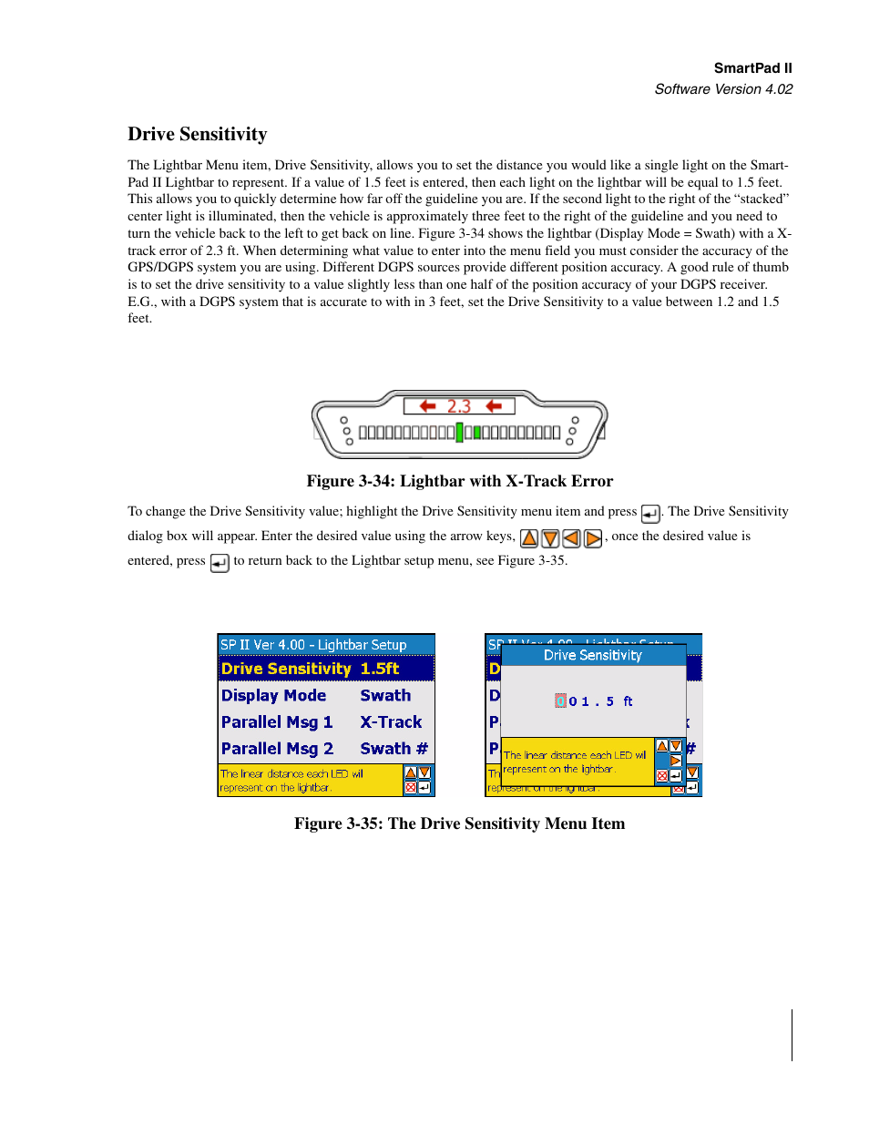 Drive sensitivity | TeeJet GuideLine SmartPad II User Manual | Page 81 / 198