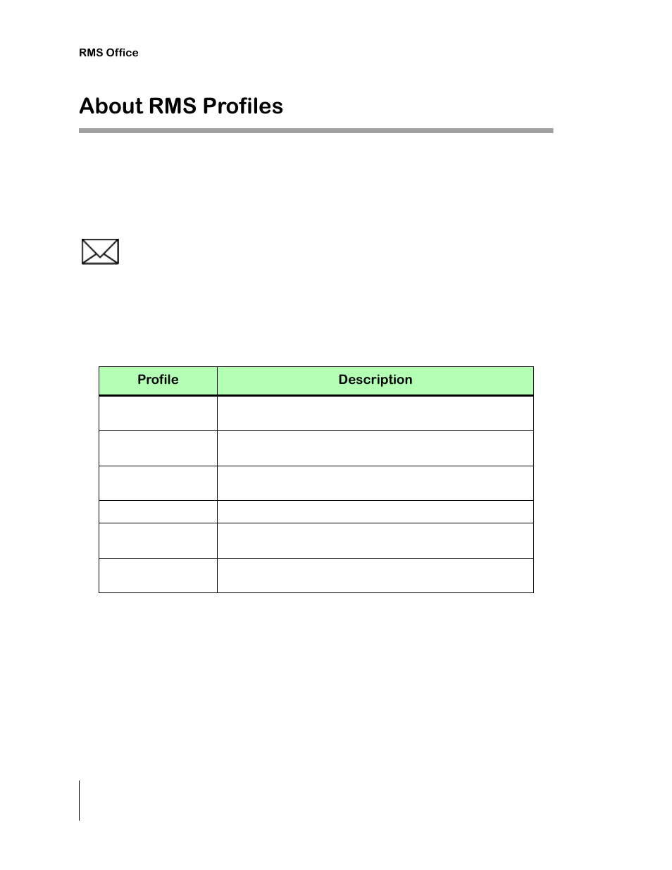 About rms profiles | TeeJet RMS Office User Manual | Page 20 / 120