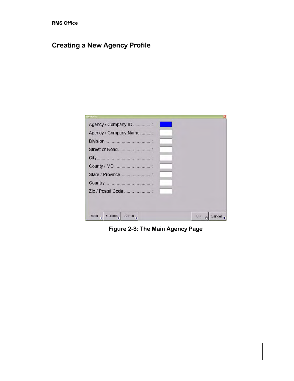 Creating a new agency profile | TeeJet RMS Office User Manual | Page 23 / 120