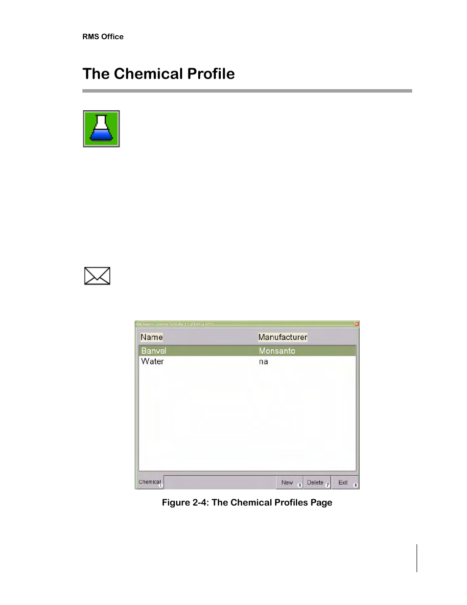 The chemical profile | TeeJet RMS Office User Manual | Page 25 / 120