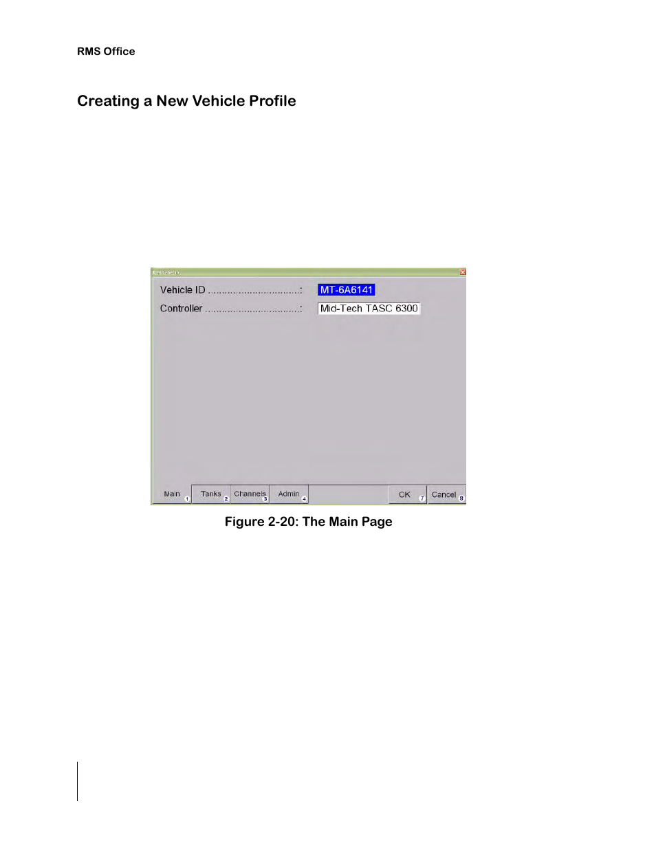 Creating a new vehicle profile | TeeJet RMS Office User Manual | Page 42 / 120