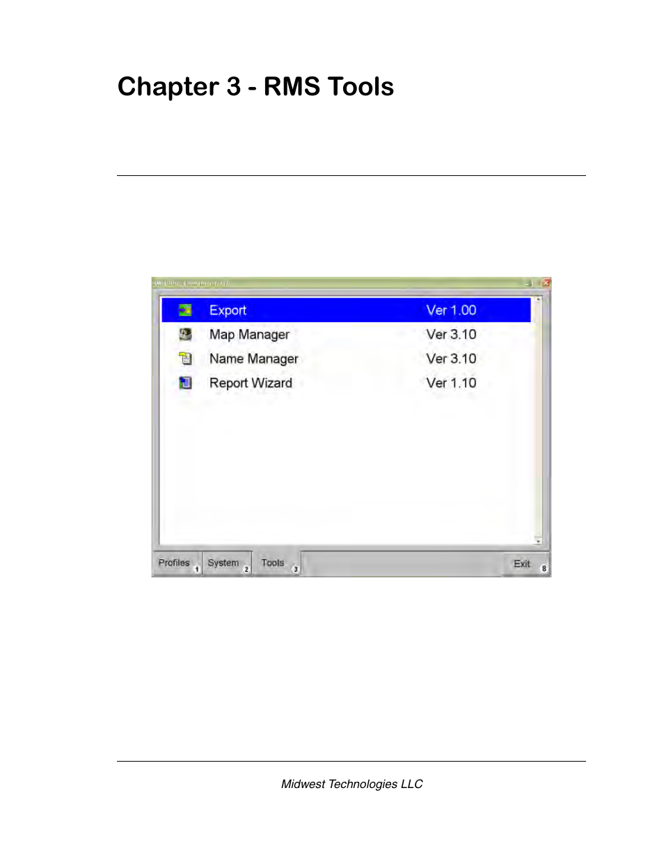 Chapter 3 - rms tools | TeeJet RMS Office User Manual | Page 49 / 120