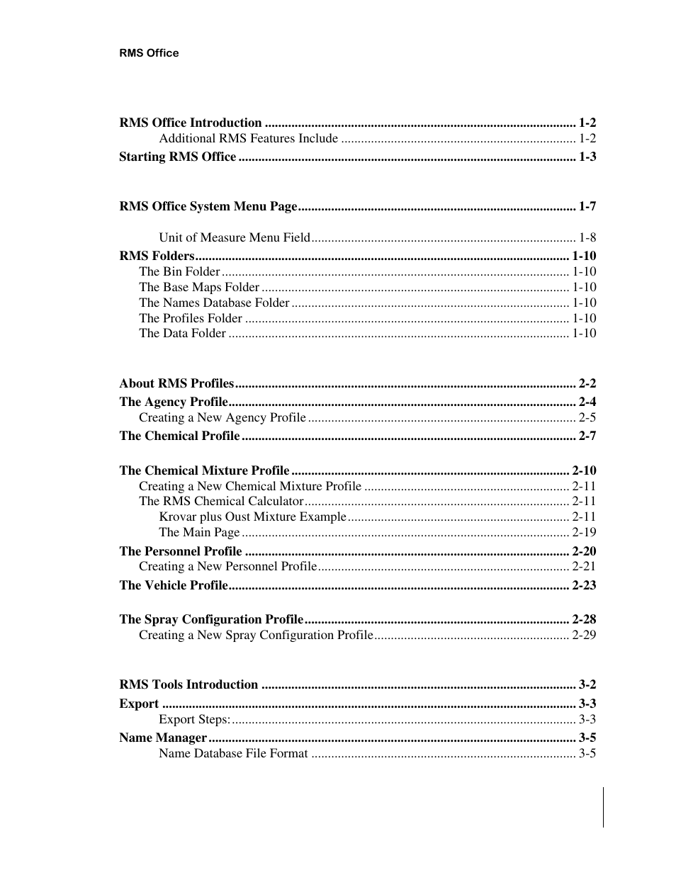 TeeJet RMS Office User Manual | Page 5 / 120