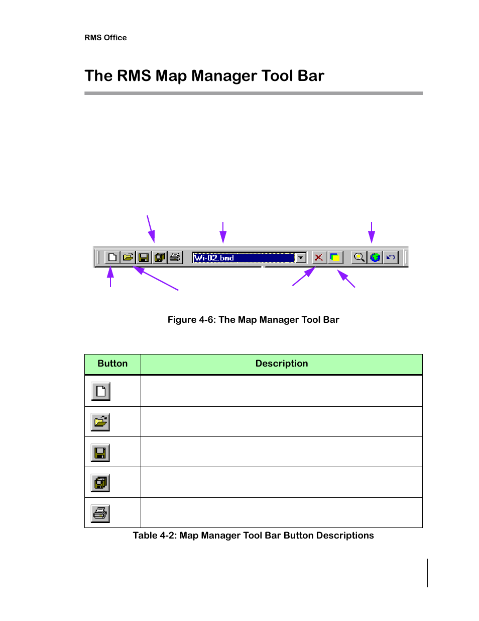 The rms map manager tool bar | TeeJet RMS Office User Manual | Page 87 / 120