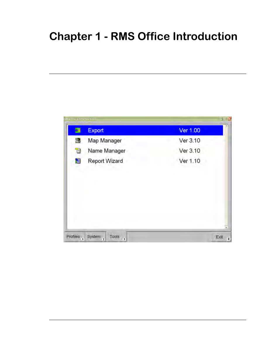 Chapter 1 - rms office introduction | TeeJet RMS Office User Manual | Page 9 / 120