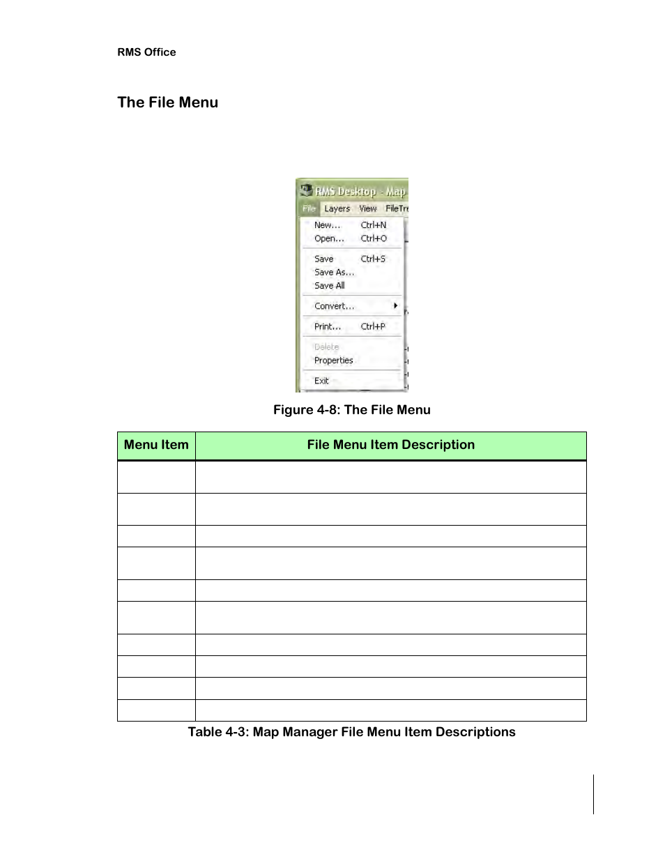 The file menu | TeeJet RMS Office User Manual | Page 91 / 120
