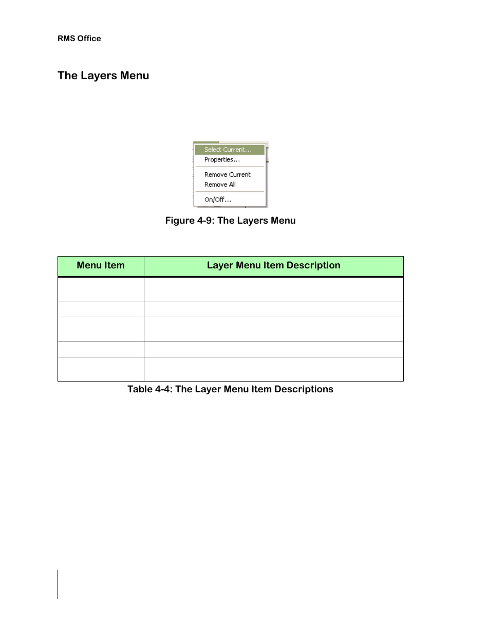 The layers menu | TeeJet RMS Office User Manual | Page 92 / 120