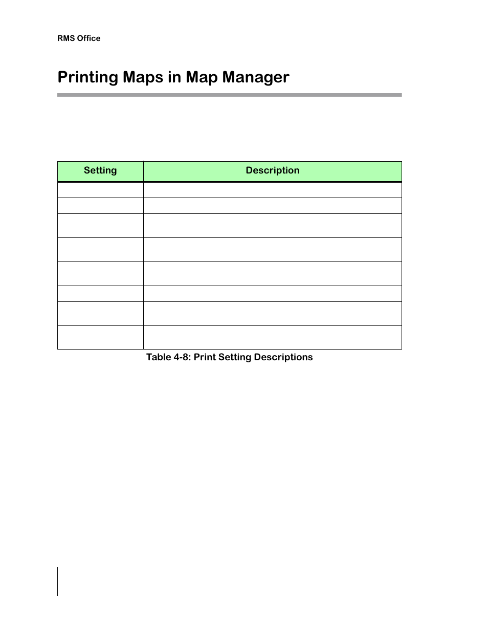 Printing maps in map manager | TeeJet RMS Office User Manual | Page 98 / 120