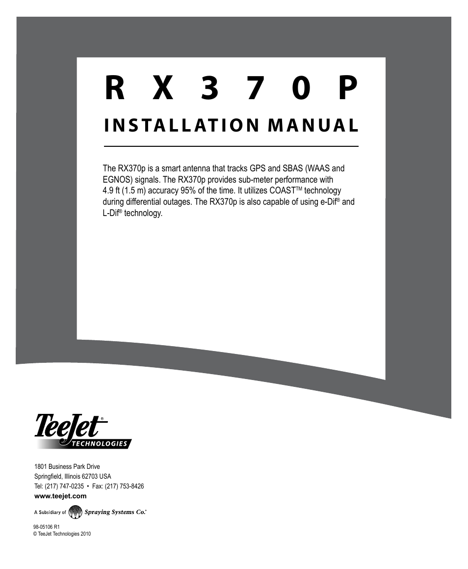 R x 3 7 0 p | TeeJet RX370p User Manual | Page 24 / 24