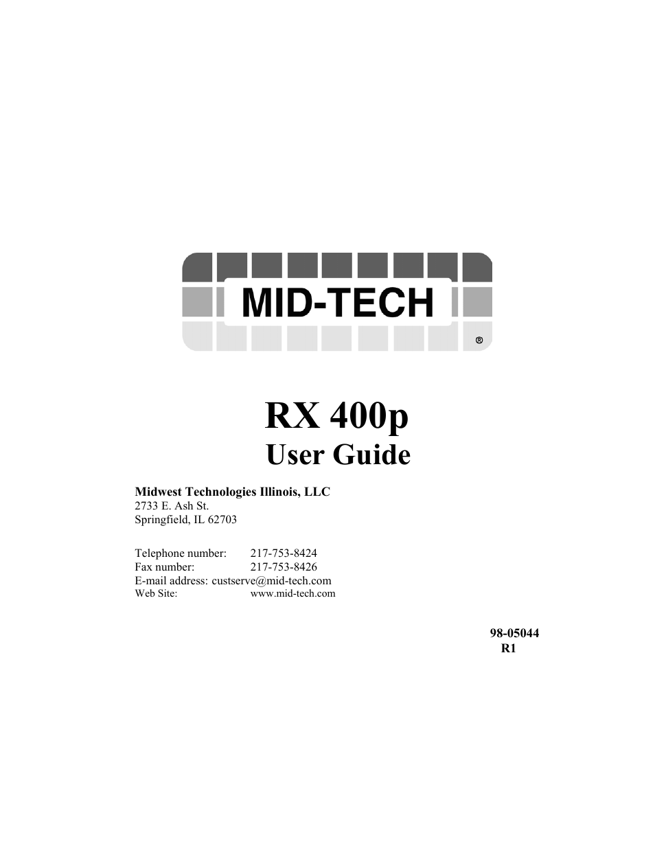 TeeJet RX 400p User Manual | 151 pages