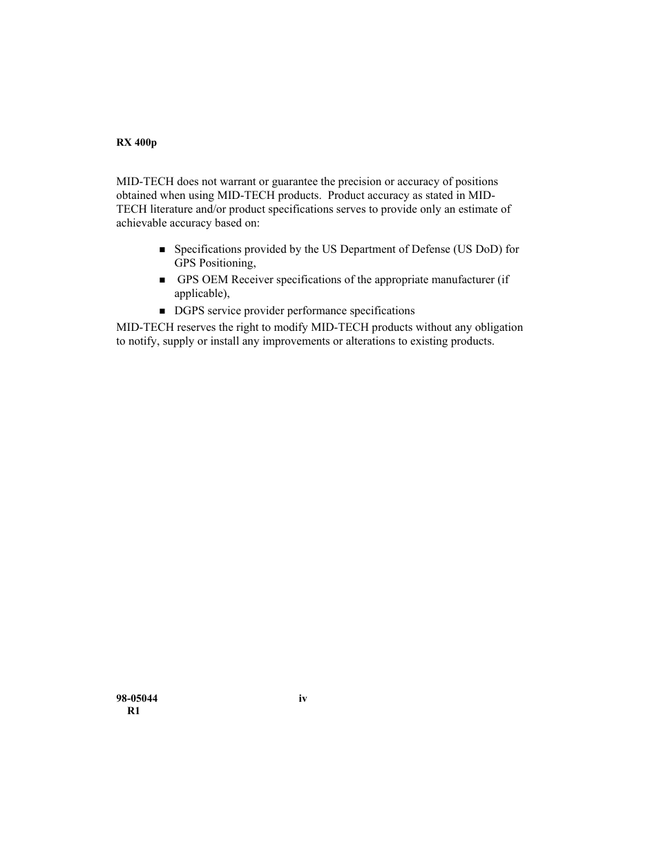 TeeJet RX 400p User Manual | Page 6 / 151