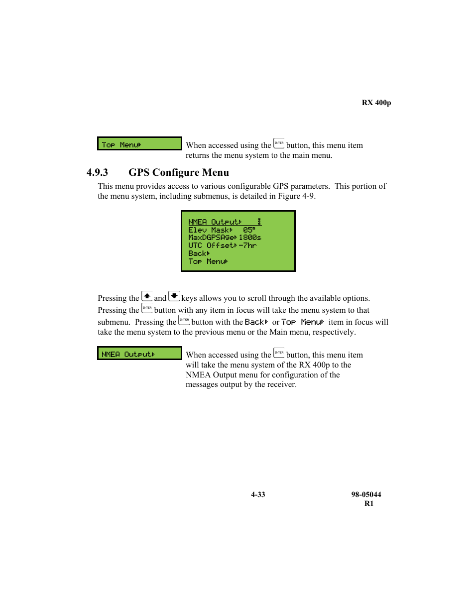 3 gps configure menu | TeeJet RX 400p User Manual | Page 75 / 151