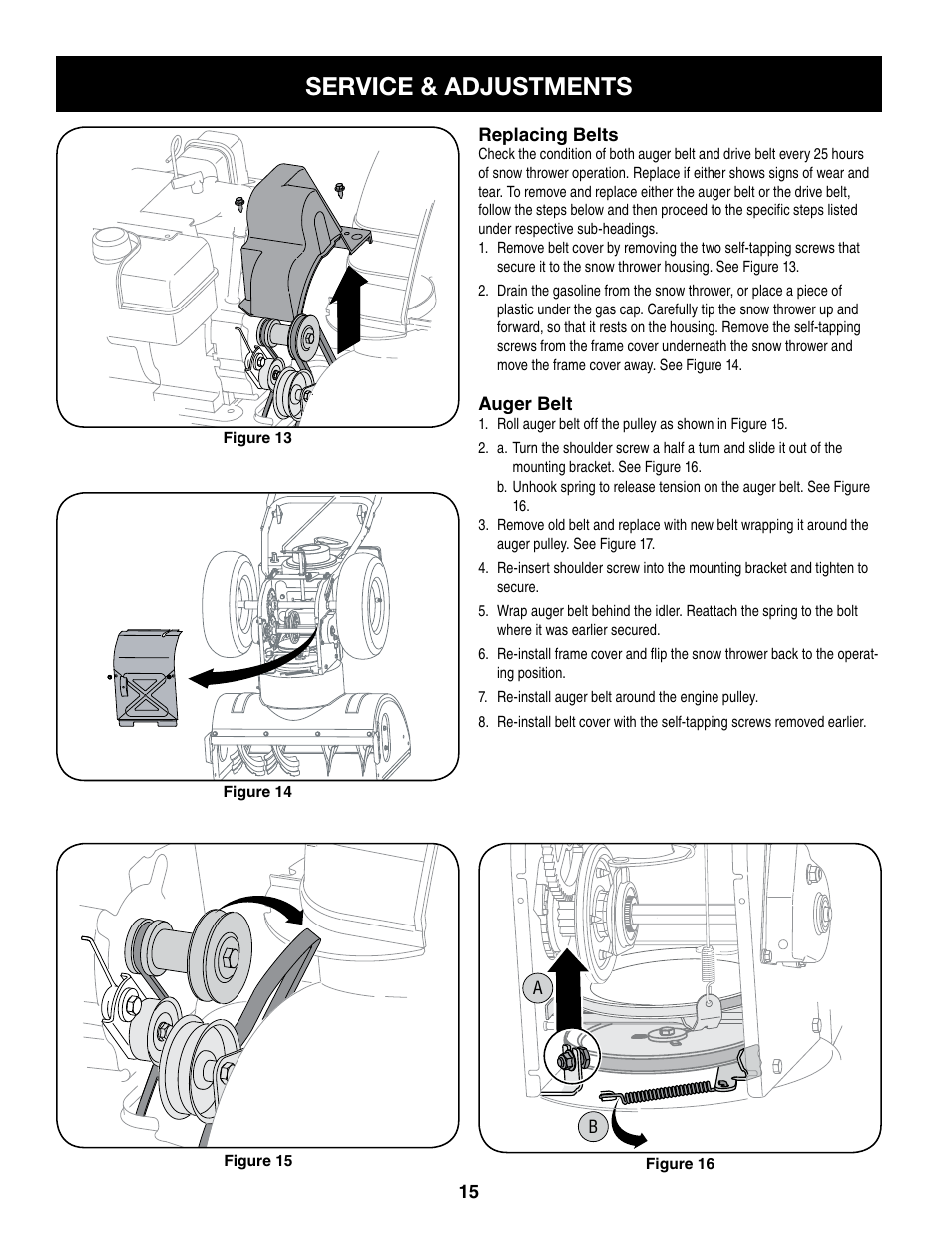 Service & adjustments | Craftsman 247.8879 User Manual | Page 15 / 60