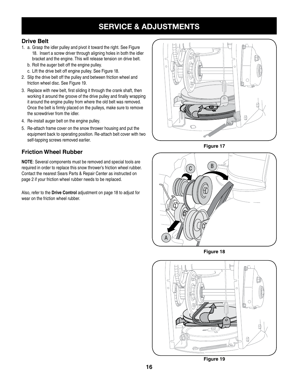 Service & adjustments | Craftsman 247.8879 User Manual | Page 16 / 60