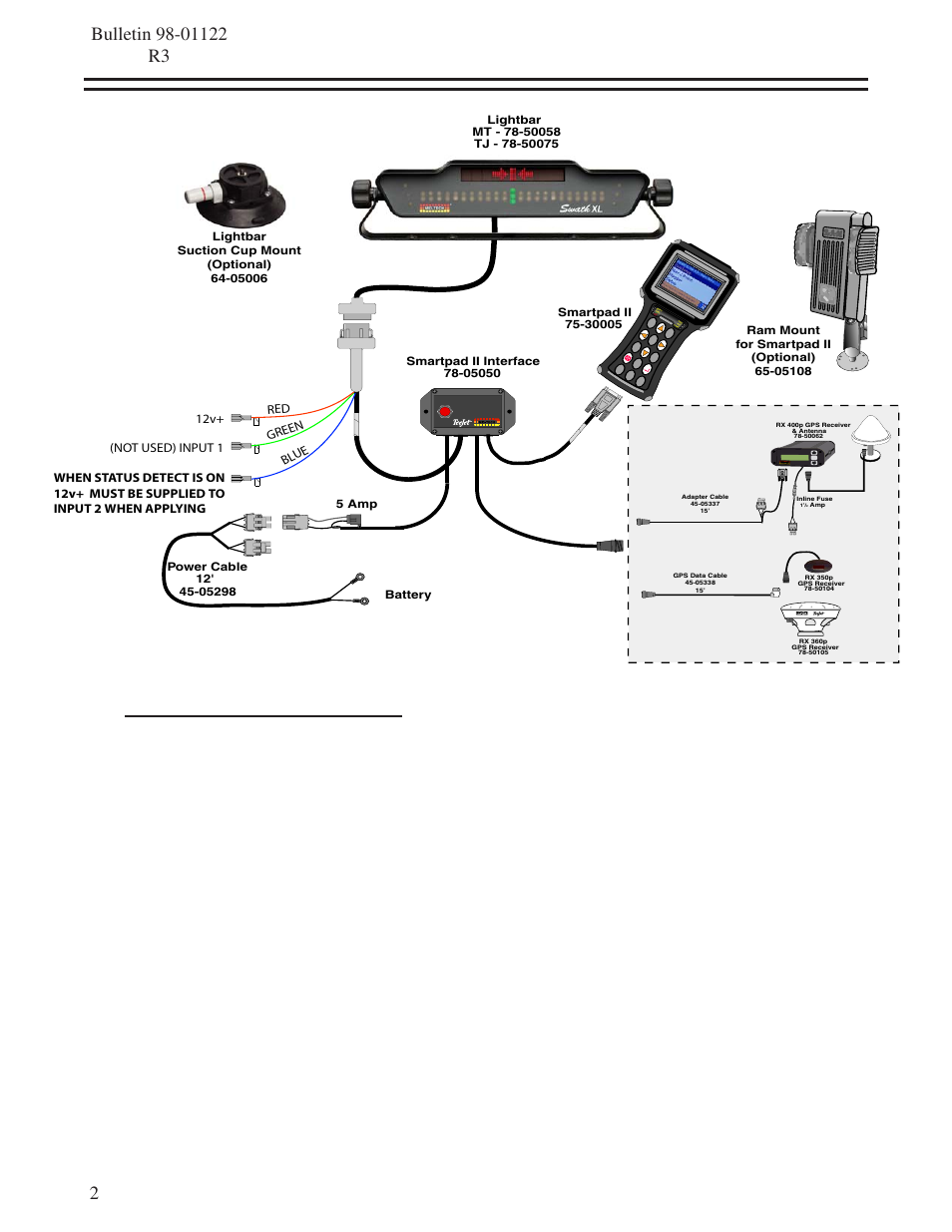 Installation guide, Installation instructions, Ch g lo w bat | Mid-tech | TeeJet SmartPad II Quick Start Guide User Manual | Page 2 / 12