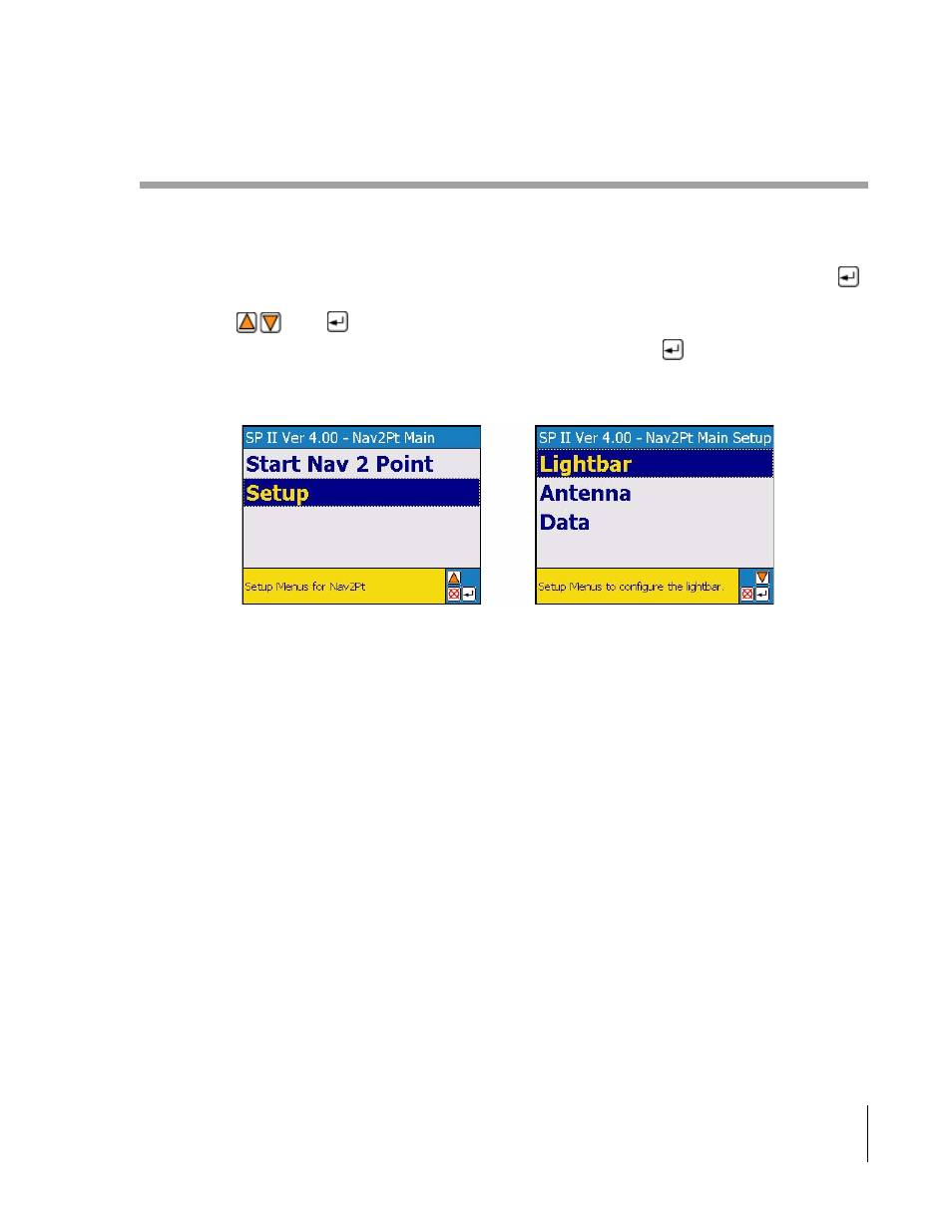 Lightbar setup | TeeJet SmartPad II User Guide User Manual | Page 141 / 204