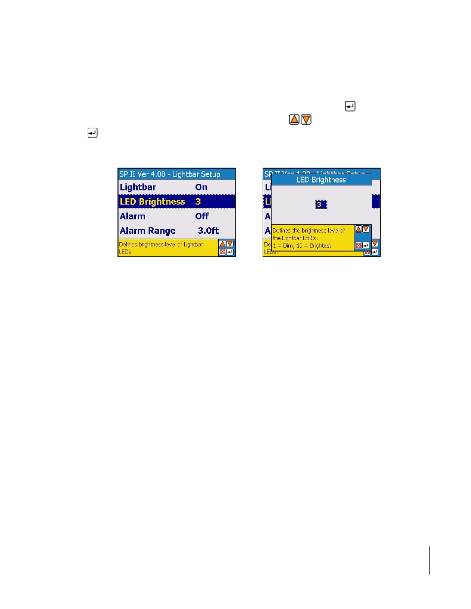 Led brightness | TeeJet SmartPad II User Guide User Manual | Page 143 / 204