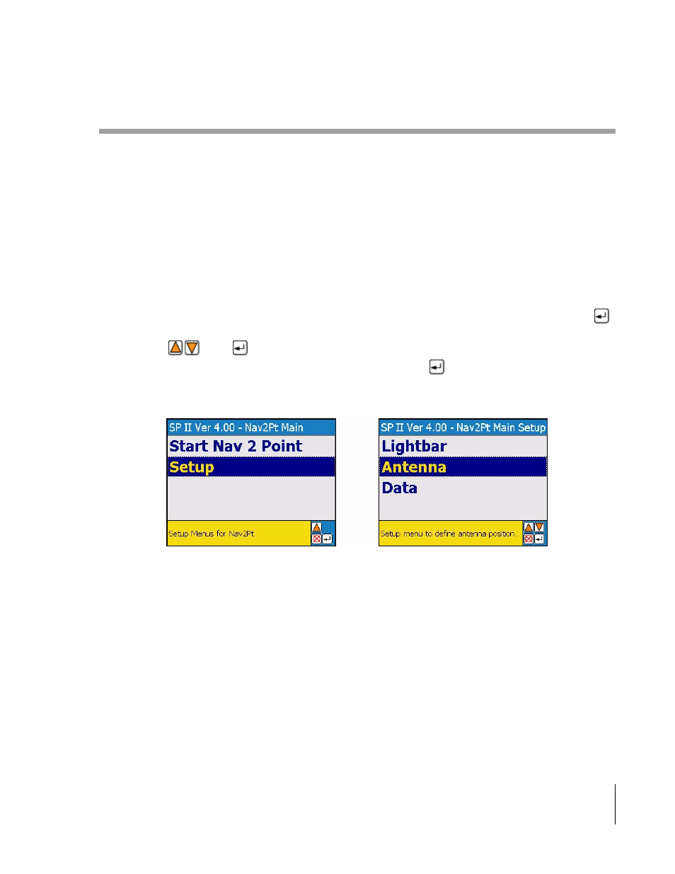 Antenna setup | TeeJet SmartPad II User Guide User Manual | Page 147 / 204