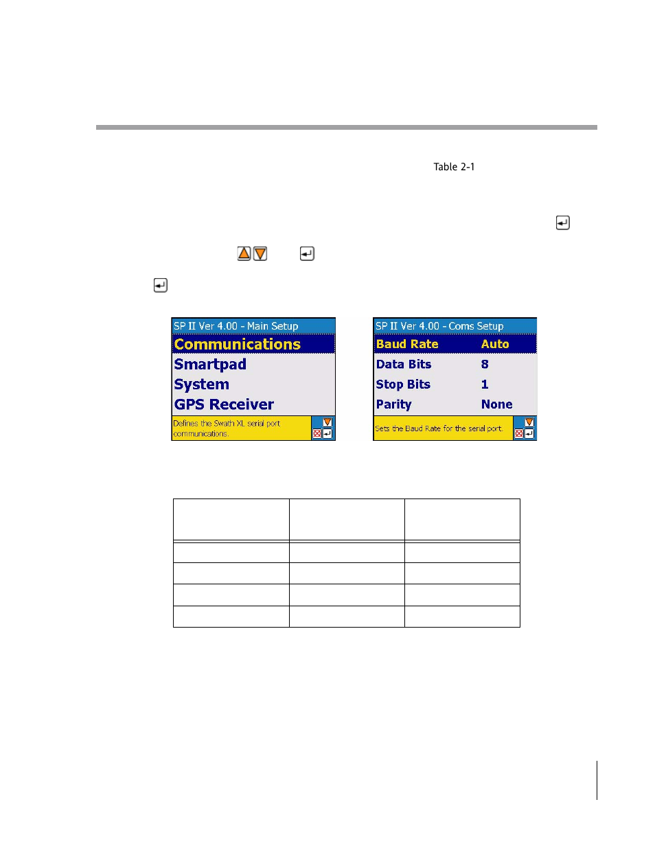 Communications setup | TeeJet SmartPad II User Guide User Manual | Page 33 / 204