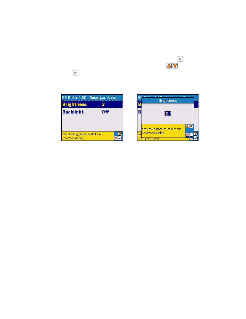 Display brightness | TeeJet SmartPad II User Guide User Manual | Page 39 / 204